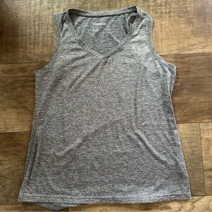 Reebok V neck gray tank top
